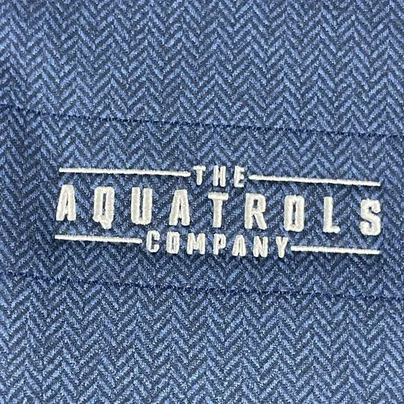 Holderness & Bourne Perry Vest Mens Medium Blue Herringbone Insulated Logo Golf